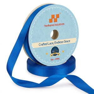 Cinta de satén azul de doble cara de 12 mm para envolver regalos, manualidades, decoración, costura, lazos para el cabello, embalaje, tarjetas, bricolaje, rollos, invitaciones - Product Image 3