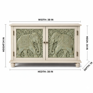 High on Demand <b>Rustic</b> Elephant Pattern Wooden Storage <b>Cabinet</b> for Living Room Bedroom Available at Factory Price - Product Image 5