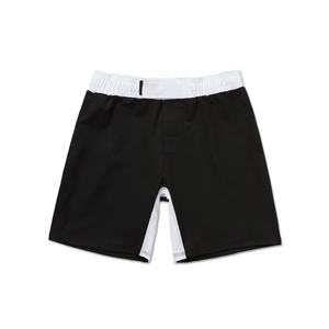 Shorts d'arts martiaux noirs à séchage rapide pour garçons avec ceinture verte et bandes latérales Coupe régulière Vêtements pour enfants - Product Image 4