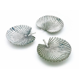 Elegante tazón vintage plateado con forma de concha, plato de lujo de acero inoxidable con forma de vieira, tazón para frutas y aperitivos para vajilla de hotel. - Product Image 3