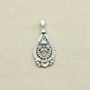 Pendentif floral vintage en argent sterling 925, plaqué or rose et or jaune, fait main, cadeau de Noël - Product Image 6