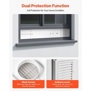 Kit de Ventana para Secadora con Longitud Ajustable, PVC Resistente, Compatible con Mangueras de Extracción de 4 Pulgadas, Ventanas Corredizas de Diferentes Alturas - Product Image 5