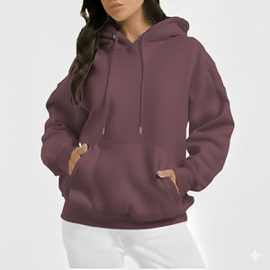 Sweat à capuche oversize pour femme, confortable, doux, en polaire, chaud, élégant, coupe ample, streetwear décontracté - Product Image 3