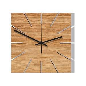 New Designed Indoor Decor Wooden square <b>Clock</b> for Living Room Wall Hanging Solid Wood <b>Clocks</b> - Product Image 1