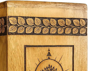 Urnes funéraires en bois pour cendres humaines adultes, personnalisables - Product Image 2