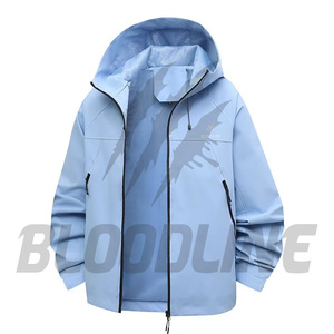 เสื้อแจ็คเก็ตมีฮู้ดกันลมสีดำสำหรับผู้ชาย แบรนด์ Bloodline แขนยาว เหมาะสำหรับใส่กลางแจ้งในฤดูหนาว - Product Image 4