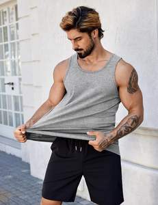 Débardeur athlétique en polyester pour homme – Tricot doux, respirant, léger, toucher agréable, extensible, forme moderne - Product Image 4