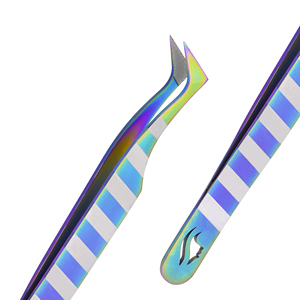 Pinzas para Pestañas Stahlmann Pro con Logotipo Personalizado, Acero Inoxidable, Puntas Dentadas y Lisas, Agarre Duradero, Cuidado de Cejas y Pestañas - Product Image 1