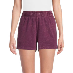 Shorts de jogging vintage délavés à l'acide pour femmes, taille haute, qualité supérieure, style streetwear, effet usé, délavé soleil, poids lourd - Product Image 1