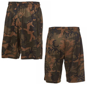 Shorts de sport décontractés pour hommes, en toile, imprimés numériquement, respirants, écologiques, taille élastique, couleur unie, longueur genou - Product Image 4