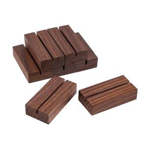 Supports de cartes en bois naturel, porte-étiquettes en bois dur, support en bois écologique pour étiquettes de prix, menus, panneaux - Product Image 1