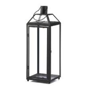 Lanterne en fer noir avec poignée pour la décoration de la maison, porte-bougie en métal durable, utilisation intérieure et extérieure, lanterne à bougie vintage - Product Image 1