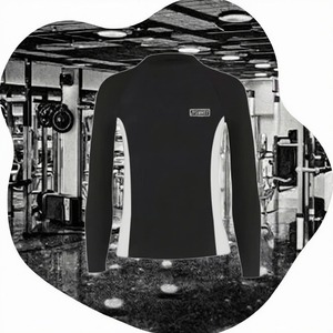 Custom Sublimation Transfer Print Breathable 220g Full Sleeve Spandex / Polyester <b>Compression</b> Rush Guard Seamless Fusing Unisex - Product Image 5
