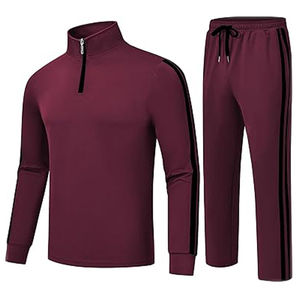 Survêtements à capuche personnalisés élégants unisexes en polaire pour l'hiver, pour le jogging et l'entraînement, avec logo imprimé par transfert thermique, motif Paisley/uni - Product Image 6