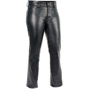 Pantalones de Cuero para Mujer, Cintura Alta Elástica, Estilo Hip Hop, Cuero Genuino Negro, Ropa de Moda de Invierno, Ajuste Cómodo - Product Image 6