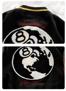 แจ็คเก็ตวาร์ซิตี้สไตล์เรโทรแบบเป็นทางการ พร้อมลายตัวอักษรเชนิลล์ ขอบเสื้อแบบริบ ผ้าแคนวาส กันน้ำและระบายอากาศได้ดี - Product Image 3