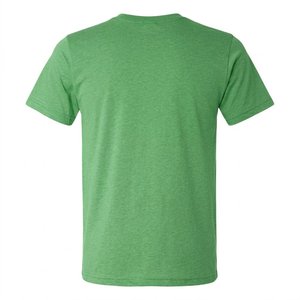 High Sales Custom Printed Logo Green High Quality <b>100</b>% Cotton <b>Polyester</b> Streetwear Causal Men O-neck Shirts High Selling Article - Product Image 2