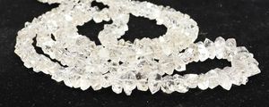 AAA Plus Quality White Herkimer Diamond Quartz Nugget Beads 9-12MM Diamond Quartz Gemstone Beads Natural Herkimer Rough <b>Stone</b> - Product Image 3