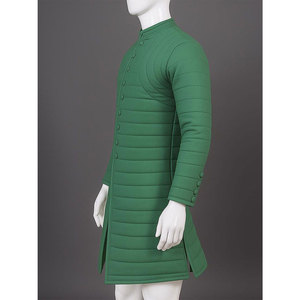 Gambeson médiéval vert personnalisé pour homme, veste rembourrée en toile de coton pour LARP, costume de cosplay, best-seller - Product Image 2