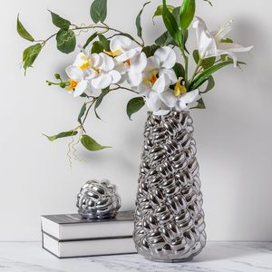 Jarrón de Hierro Moderno Estilo Costero de 14 Pulgadas, Hecho a Mano, Ecológico, Decorativo, para Regalo de Inauguración de Casa - Product Image 6