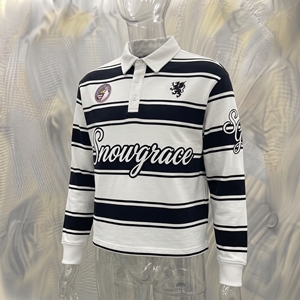 เสื้อเชิ้ตโพลีเอสเตอร์แขนยาวลายทาง คอปกพับได้ ทรงปกติ ยูนิเซ็กส์ สำหรับทุกฤดูกาล - Product Image 4