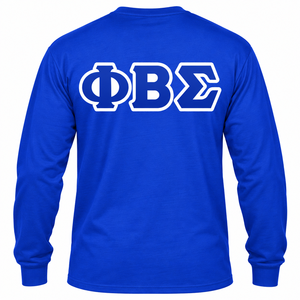 เสื้อเชิ้ตแขนยาวคอกลมสีน้ำเงินรอยัลสำหรับผู้ชายของ Phi Beta Sigma ลายตัวอักษรกรีก เสื้อพูลโอเวอร์ลำลองสำหรับชมรมนักศึกษา องค์กรวิทยาลัย - Product Image 4