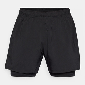 Men's Solid Blue Breathable Elastic Waist Running Shorts <b>Mid</b> Rise Knitted Polyester Casual Sport Short - Product Image 4