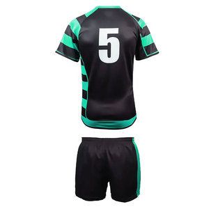 Camisetas de Rugby Unisex de Alta Calidad, Precio de Mayoreo, Hechas con Material 100% Poliéster, Absorbentes de Humedad, Nombre del Equipo Personalizado - Product Image 6