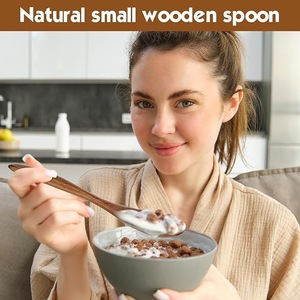 Cuillère à thé en bois naturel, cuillère à café, cuillère doseuse pour sucre, sel, épices, pour la maison, la cuisine, le café, le restaurant - Product Image 5