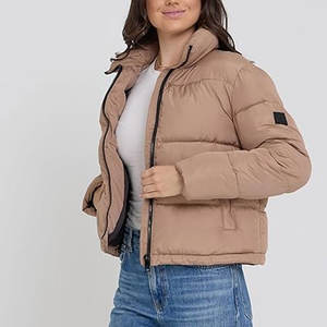 Chaqueta Corta Acolchada, Abrigos Cálidos de Invierno para Mujer, Chaquetas de Invierno Modernas y Lindas para Mujer, Acolchadas y Aisladas para Clima Frío - Product Image 3