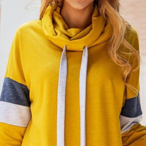 New Arrival Custom Printed Oversized Hoodies for Women Plus Size Sweatshirts Striped Dropshoulder Washed Hooded Embroidered logo - Product Image 3