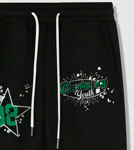 Pantalones Deportivos Glory Custom 2026 para Hombre, Diseño Personalizado con Estampado de Llamas, Cordón Ajustable, Patchwork, Tela 100% Algodón de Alta Calidad, Color en Contraste, Corte Acampanado - Product Image 4