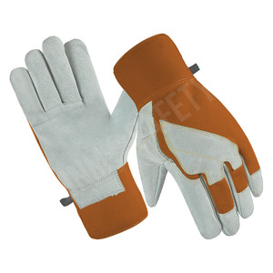 Gants de mécanicien confortables en cuir de vachette pleine fleur, renforcés, pour la protection industrielle des mains, gants de travail souples - Product Image 5