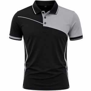 T-shirt décontracté pour homme en maille unie à manches courtes, polyester/coton, respirant, séchage rapide, logo avant, design rouge et noir, ODM - Product Image 3