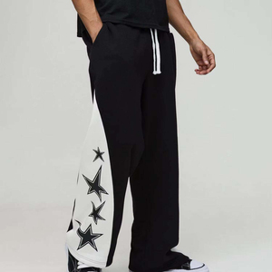 Hot Sale Baggy <b>Trousers</b> Oversized Men Jogger Baggy Straight <b>Trousers</b> <b>Elastic</b> Waist Sun Fade Clothing designed for everyday wear - Product Image 5