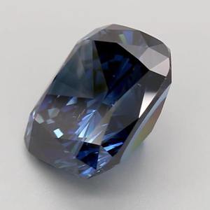 Diamante azul oscuro sintético de laboratorio con corte cojín de 1.00 CT a 5.00 CT, certificado, claridad VVS VS, para anillo - Product Image 2