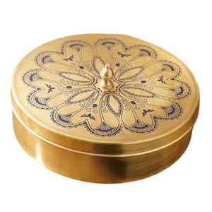 Boîte de rangement pour épices Masala, en métal, avec couvercle décoratif, pour la cuisine, pour les épices et les herbes - Product Image 3