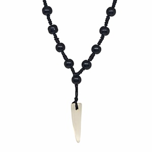 Natural Crystal Pendant Necklace for Men & Boys-1 Inch Stone with 24 Inch Leather <b>Rope</b> - Product Image 3