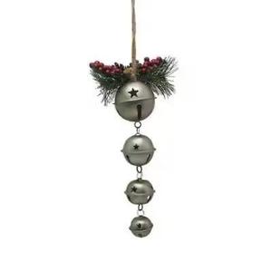 Ornement de cloche suspendue en métal antique, forme d'arche, pièce décorative fabriquée à la machine - Product Image 3
