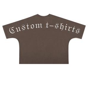 เสื้อยืดทรงบ็อกซี่แบบครอป 300GSM ผ้าสองชั้น พิมพ์ลาย DTG ไร้รอยต่อ ผ้าฝ้าย สำหรับผู้ชาย - Product Image 2