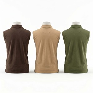 Camisas Polo sin Mangas para Hombre, Personalizadas al por Mayor, en Tonos Tierra, de Algodón Piqué, para Golf - Product Image 2