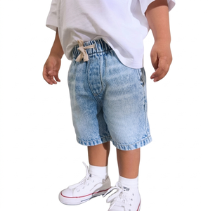 Shorts de plage personnalisés avec logo, en coton doux, décontractés, respirants, pour l'été, tendance, mode enfant, pour la natation - Product Image 1