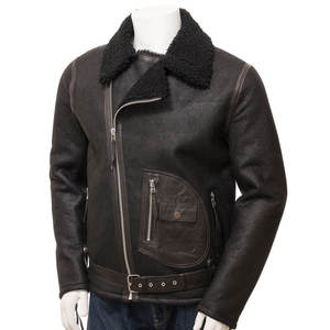 Veste en cuir pour homme, véritable fourrure chaude et épaisse, manteau d'hiver décontracté pour l'extérieur, mode streetwear, capuche, manteaux en peau de mouton écologiques - Product Image 5