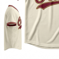 Seragam Baseball Sublimasi Grosir 100% Poliester Cepat Kering Bernapas Anti-UV Lengan Pendek Logo Kustom Seragam Tim untuk Sekolah
