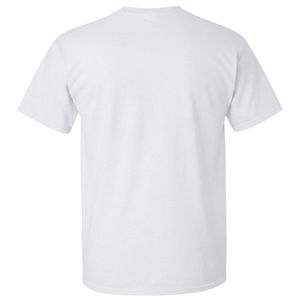 Camiseta Blanca con Serigrafía Sigma Gamma Rho en Azul Real y Dorado, Cuello Redondo, Manga Corta, Diseño con Letras Griegas, Estilo Casual para Hermandades - Product Image 2