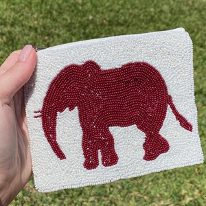 Trendy new seed <b>beaded</b> new luxury hand embroidery design Happy coin purse bag mini zipper bag use for women and girlsTrendy new - Product Image 4