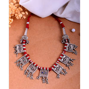 Collar de Plata de Moda Meera Jaipur Banjaraa - Product Image 2