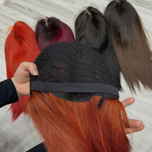 Perruque la plus vendue en cheveux humains, avec closure en dentelle au milieu, lisse comme des baguettes, cheveux naturels pour femmes, style doux, couleur naturelle, fournisseur de cheveux bruts - Product Image 1