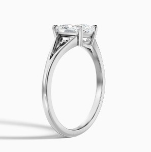 Bague de fiançailles en argent sterling 925 plaqué or blanc avec moissanite taille coussin et halo élégant, pour mariage et anniversaire - Product Image 4