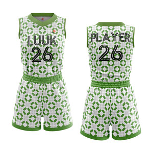 ชุดเสื้อบาสเก็ตบอลแขนกุดคอวีแบบกำหนดเองพร้อมกางเกงขาสั้น พิมพ์ลายแบบ Sublimation ระบายเหงื่อได้ดี ผลิตจากโพลีเอสเตอร์ 100% สำหรับผู้ใหญ่ ทุกเพศ ทุกวัย เหมาะสำหรับทีม - Product Image 4